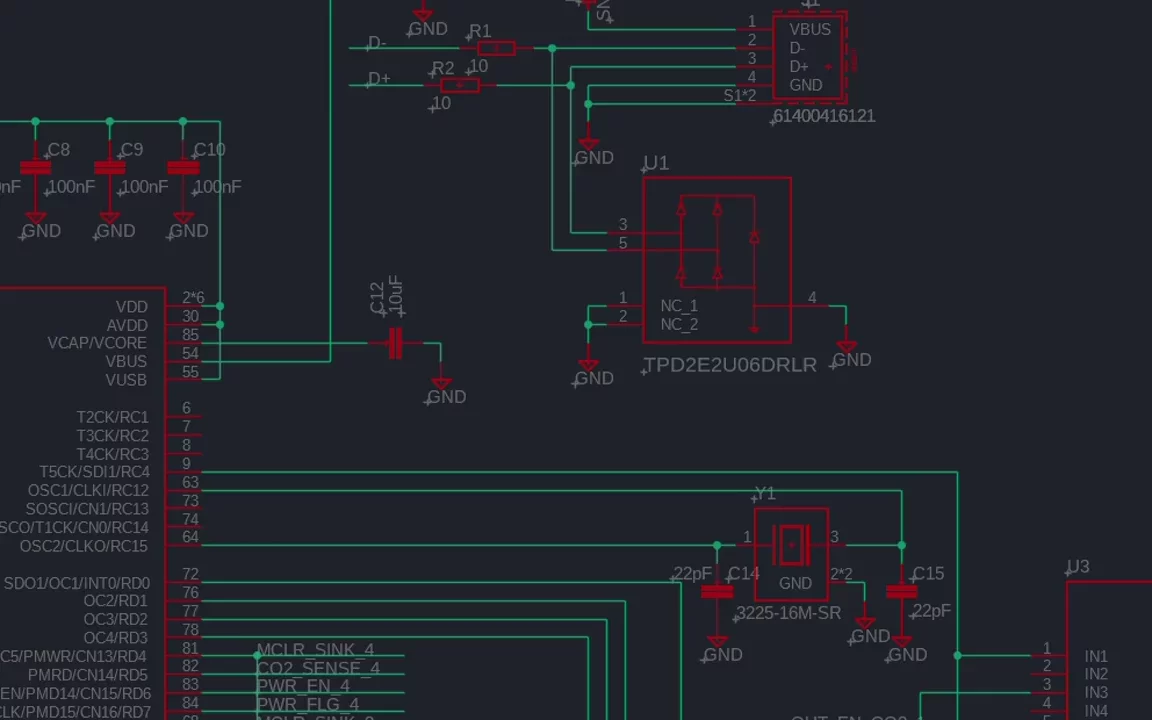 Progettazione Vasile Elettronica: schema elettrico, piste del PCB e modello tridimensionale